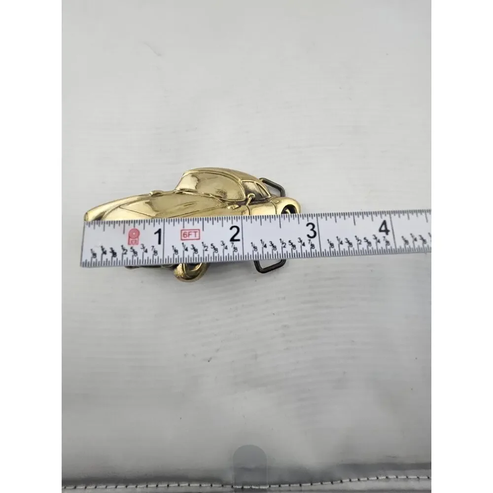 Vintage 56 Corvette Coupe Solid Brass 3D Baron Buckle Made 1979 #6127